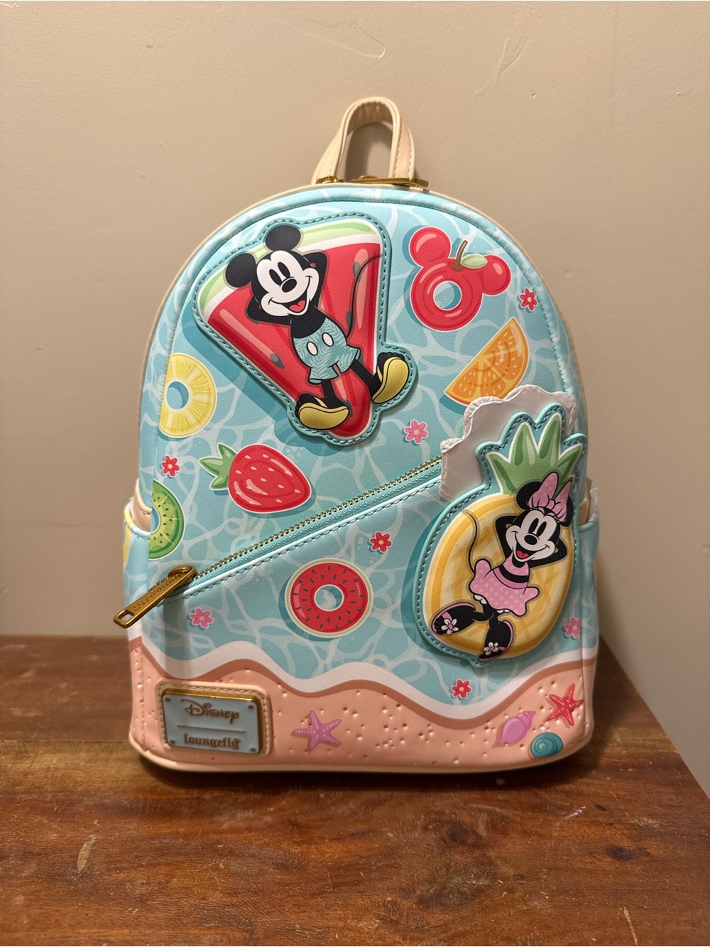 Disney Minnie & Mickey Beach Loungefly Mini Backpack